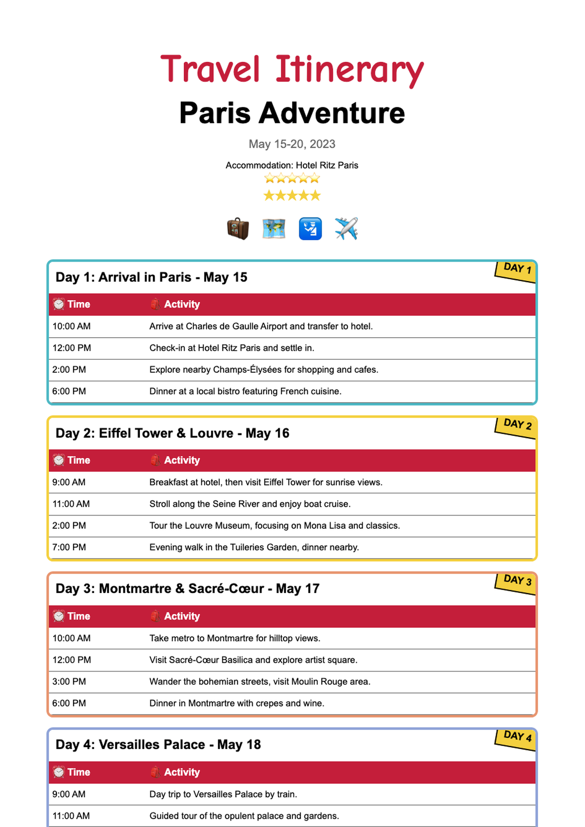 Colorful Barcelona travel itinerary with daily schedule and activities_variant_2